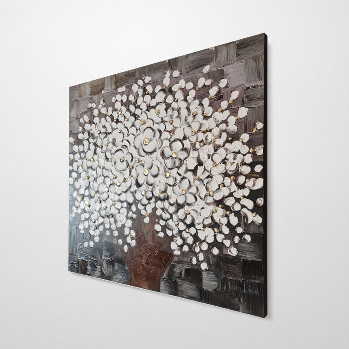 Wallity Cuadro de Pintura al Óleo Decorativa Multicolor 70 x 70 cm